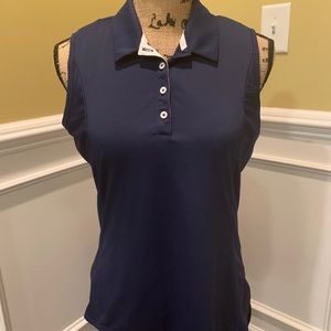 Women’s adidas polo shirt, Navy Blue Dry-Fit sizeM
